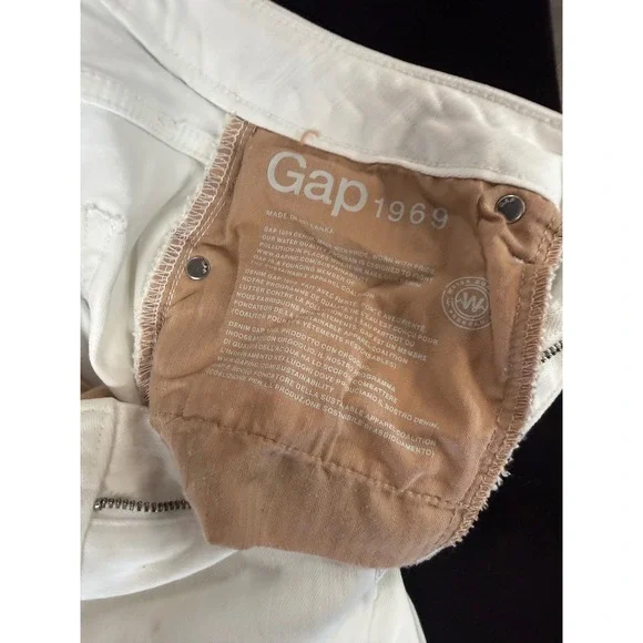 Gap 1969 Curvy True Skinny Jeans Womens 28R White Denim Pants 28 Regular - Picture 4 of 6